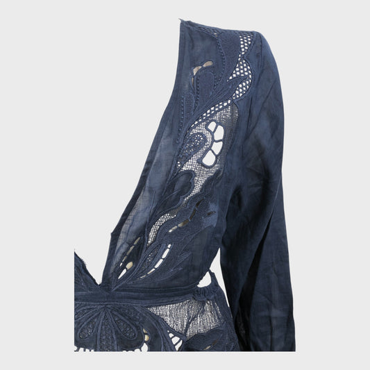Reiss Navy Kaftan - Size 8