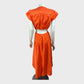 Branded Orange Cut Out Maxi Dress - Size 8