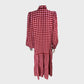 Kitri Red Check Midi Dress - Size 14