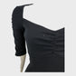 Branded Black Sweetheart Neck Top - Size 8