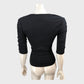 Branded Black Sweetheart Neck Top - Size 8