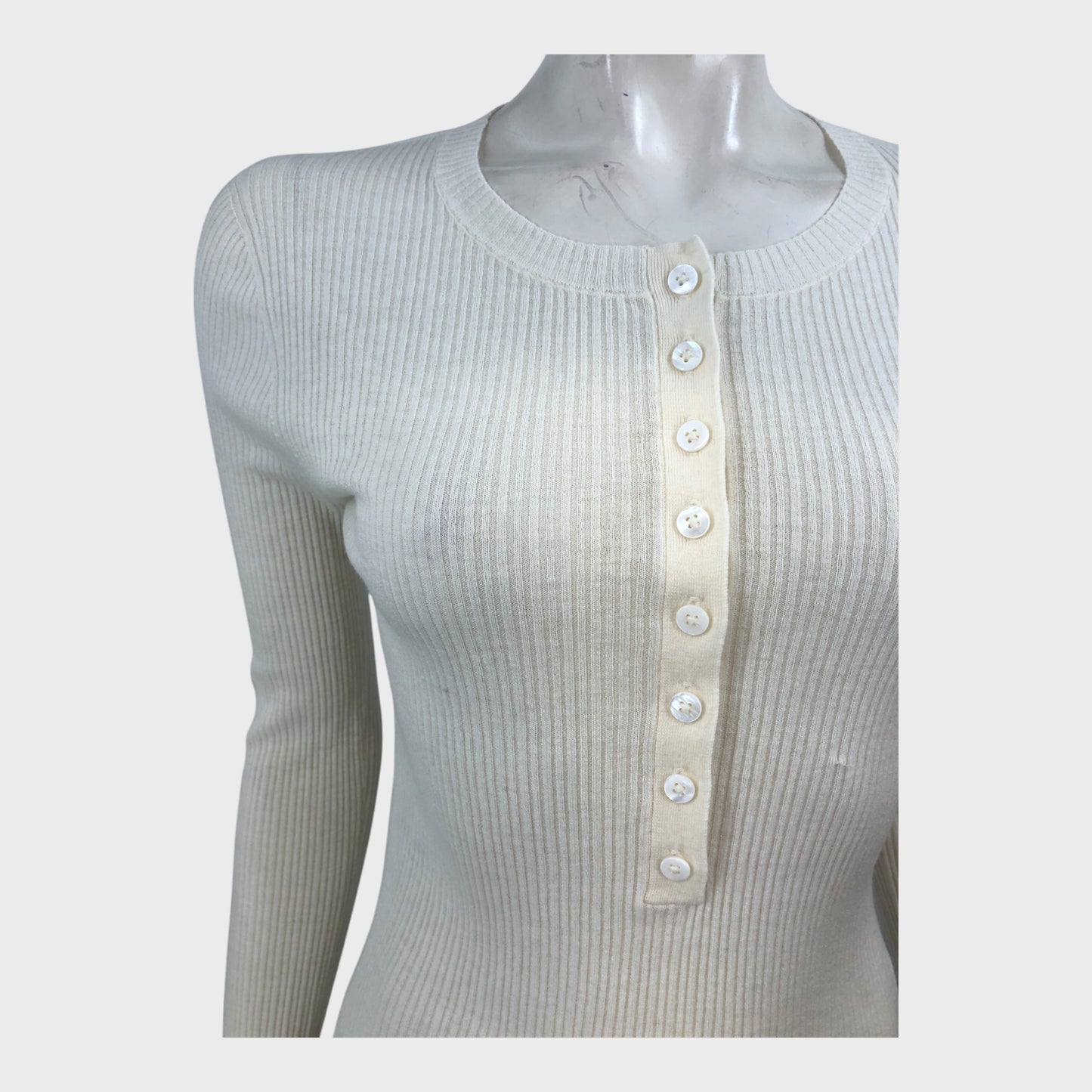 Branded Cream Cashmere Top - Size 8