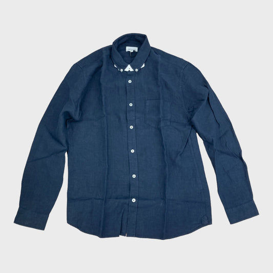 Branded Navy Linen Shirt