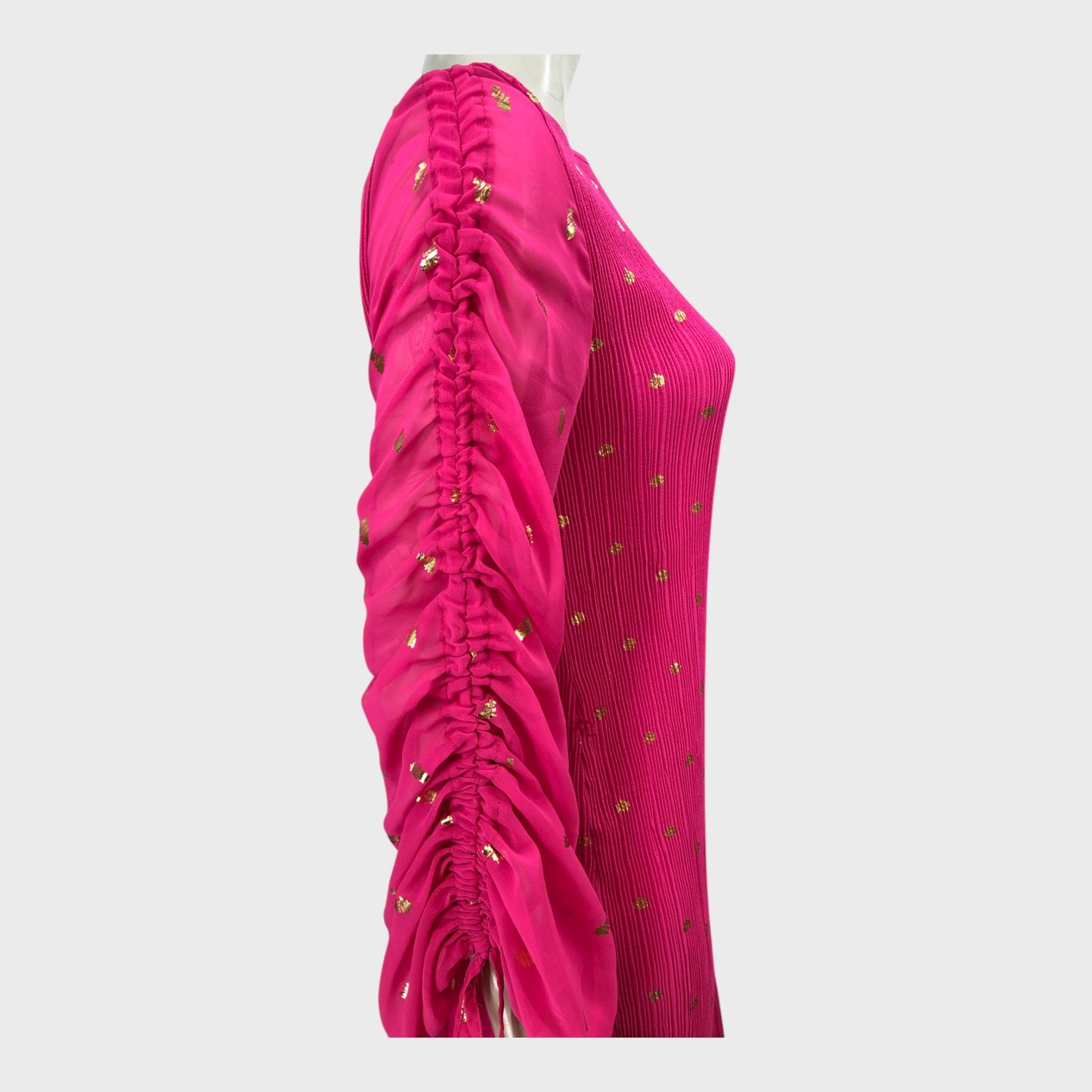 Branded Pink Pleated Dress - Size 10
