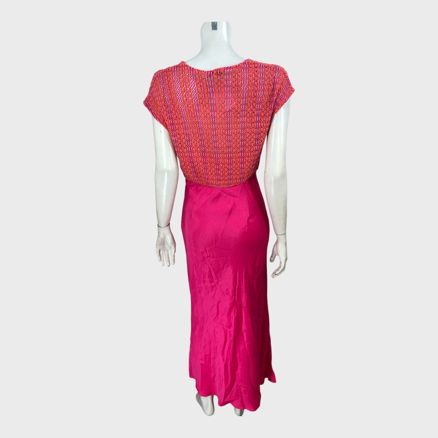 Branded Pink Crochet Dress - Size 10