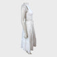 Ted Baker Ivory Knit Bodice Midi Dress - Size 8