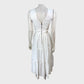 Ted Baker Ivory Knit Bodice Midi Dress - Size 8