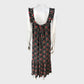 Branded Black Printed Midi Dress - Size 8