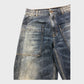 Branded Dark Wash Patch Pocket Jeans - Size 8