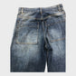 Branded Dark Wash Patch Pocket Jeans - Size 8