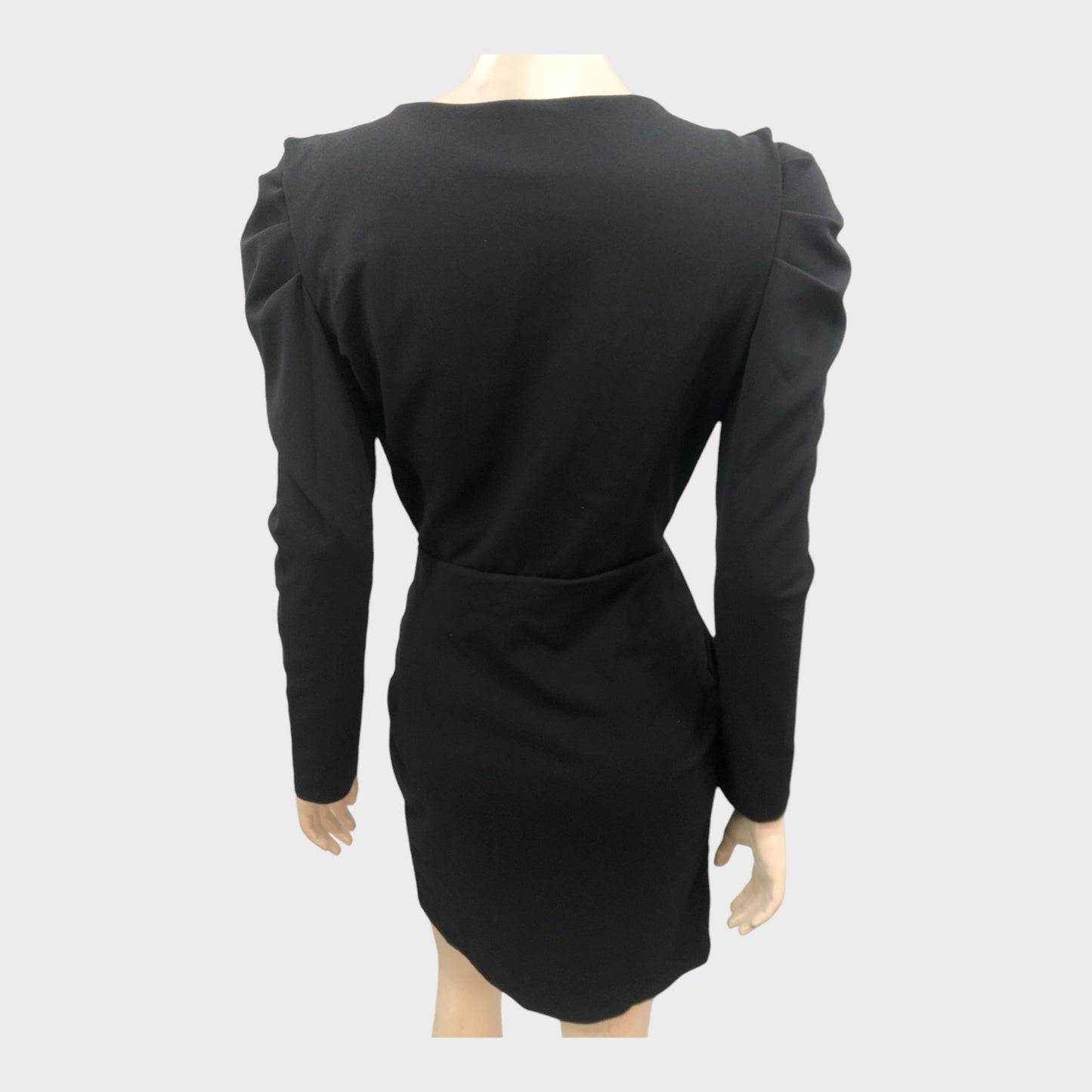 Black Wrap Bodycon Mini Dress