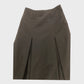Branded Black Pleated Midi Skirt - Size 8