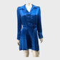 Women's Mini Shirt Satin Tie Dress