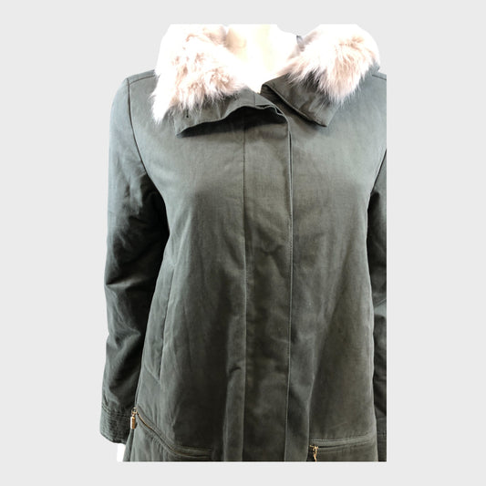 Branded Khaki Parka - Size 10
