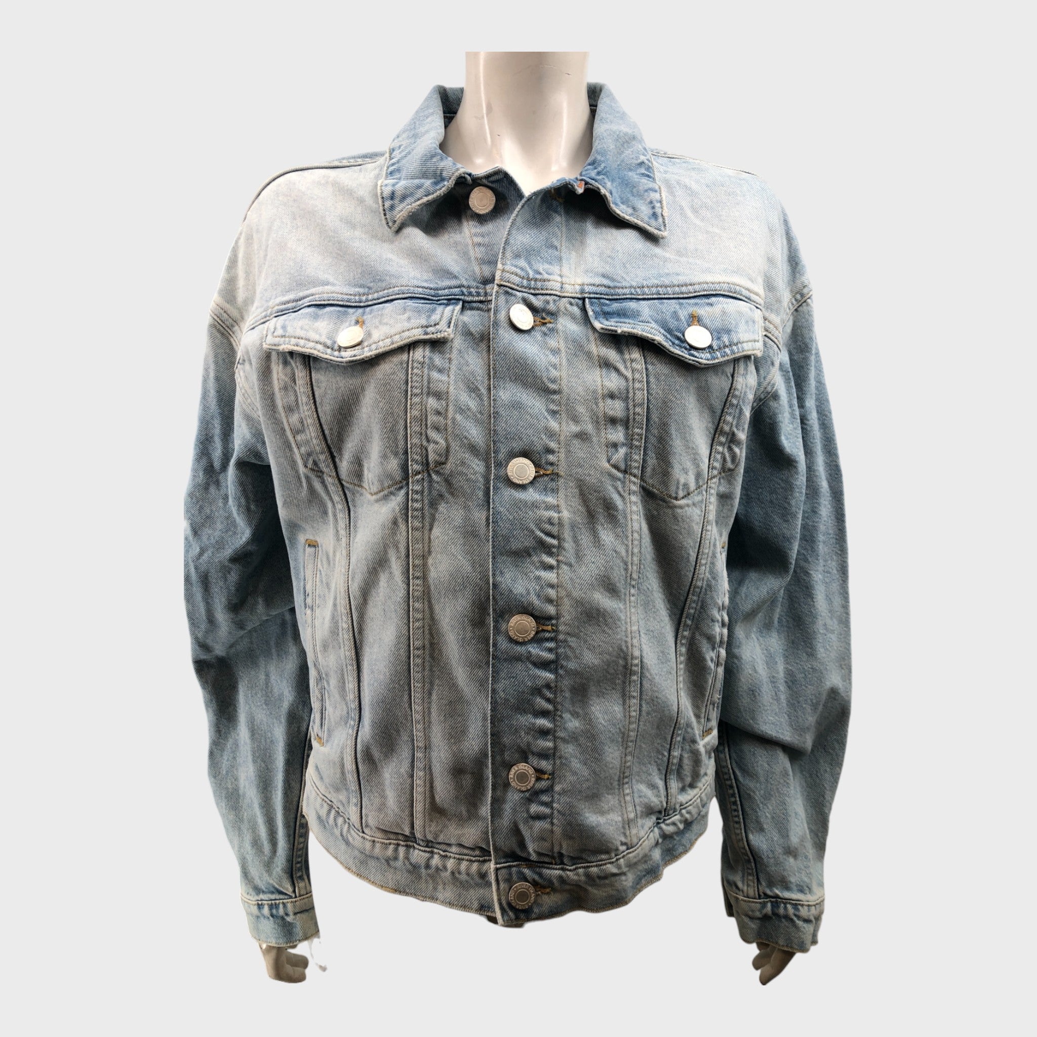 Powder blue denim jacket best sale