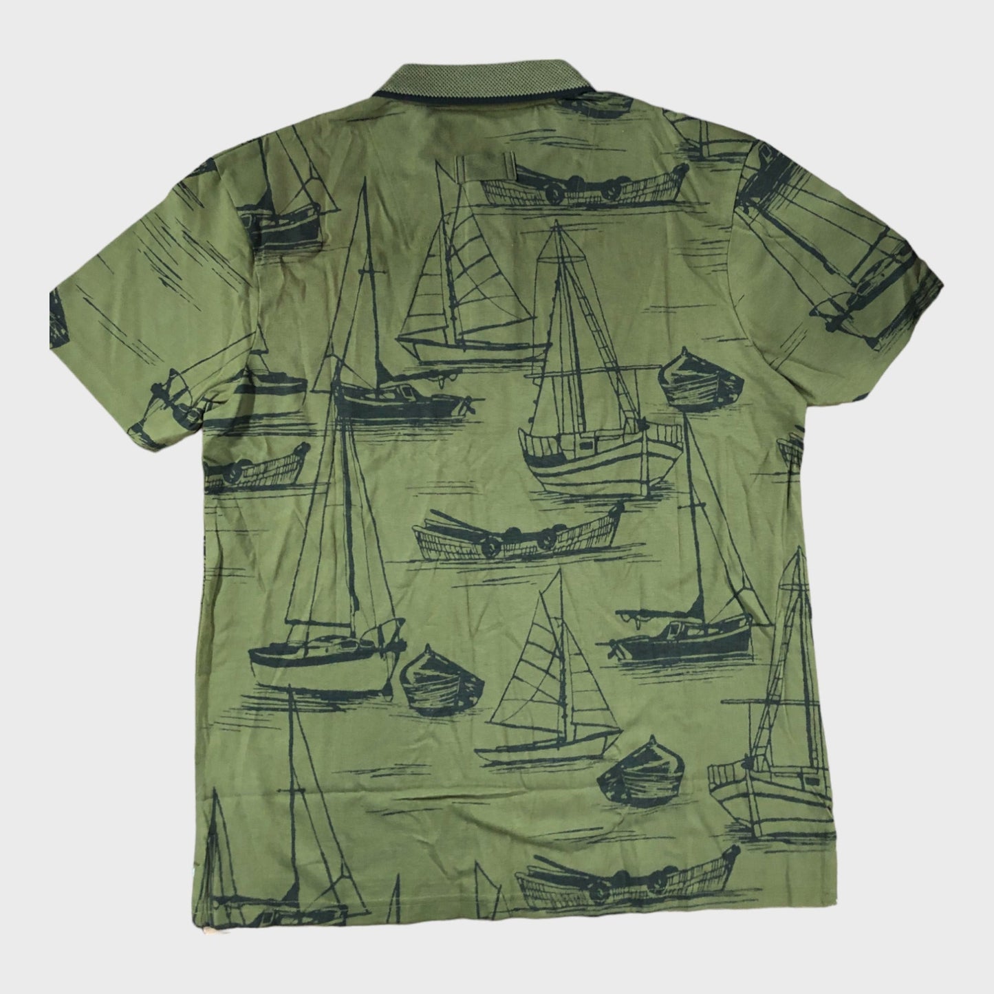 Organic Cotton Sailing Print Polo Shirt