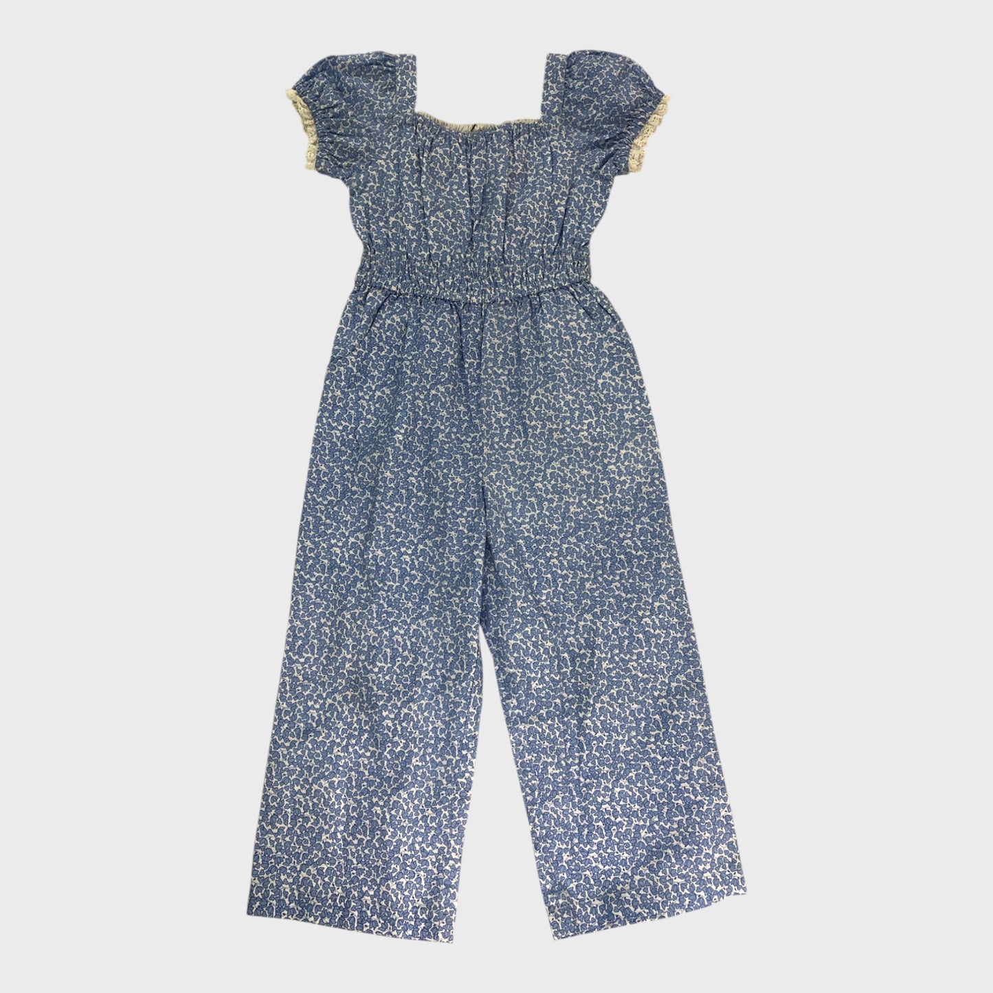 JoJo Maman Bebe Blue Floral Jumpsuit - 2-3 Years