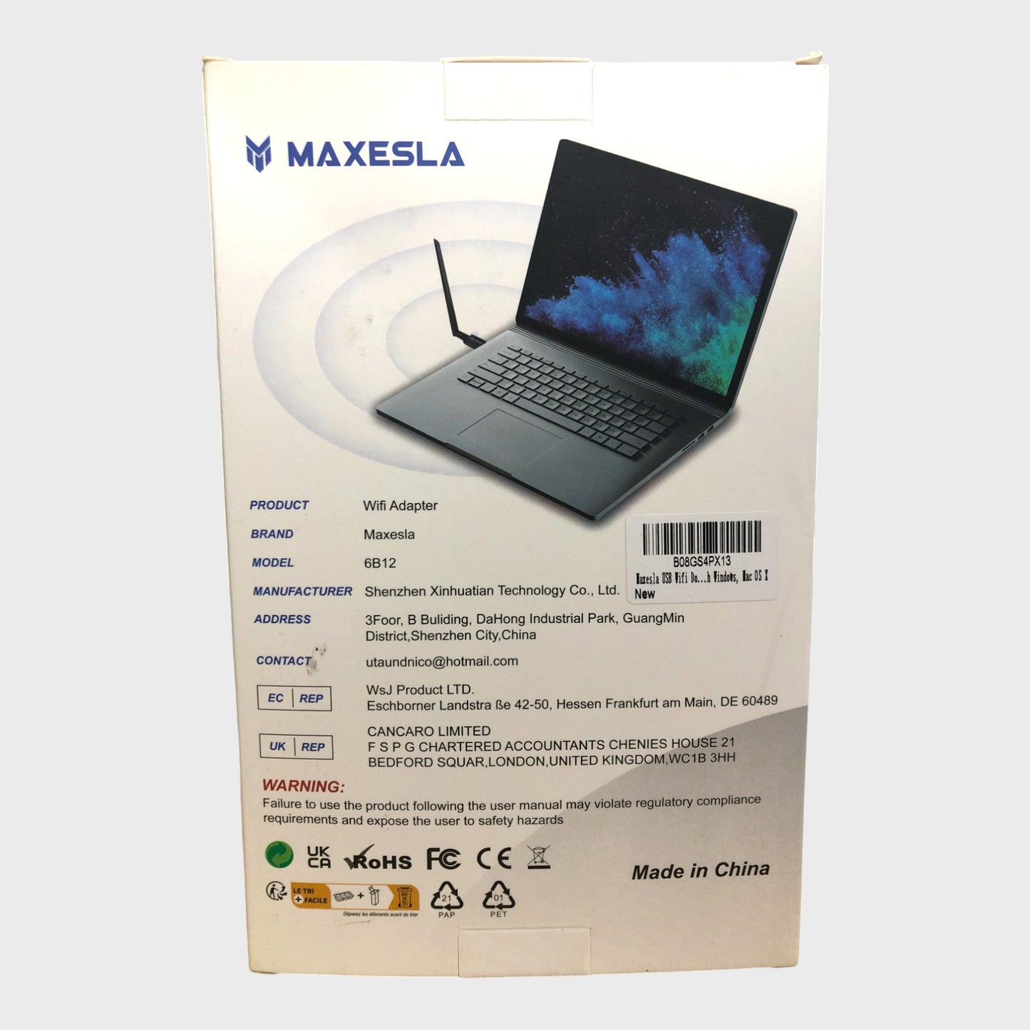 Maxesla Dual Band Wifi Adapter