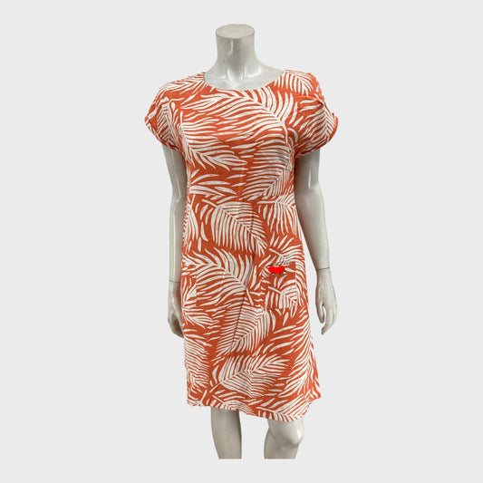 Branded Orange Leaf Dress