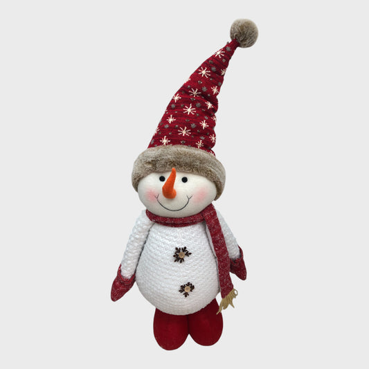 Plush Festive Snowman With Extendable Legs