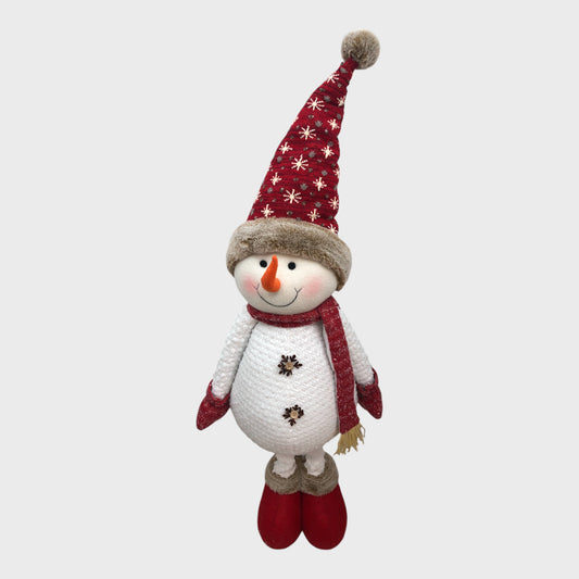 Plush Festive Snowman With Extendable Legs