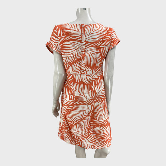 Branded Orange Leaf Dress