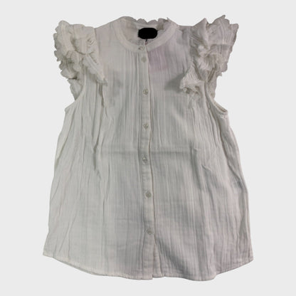 Branded White Cheesecloth Top - Size 6