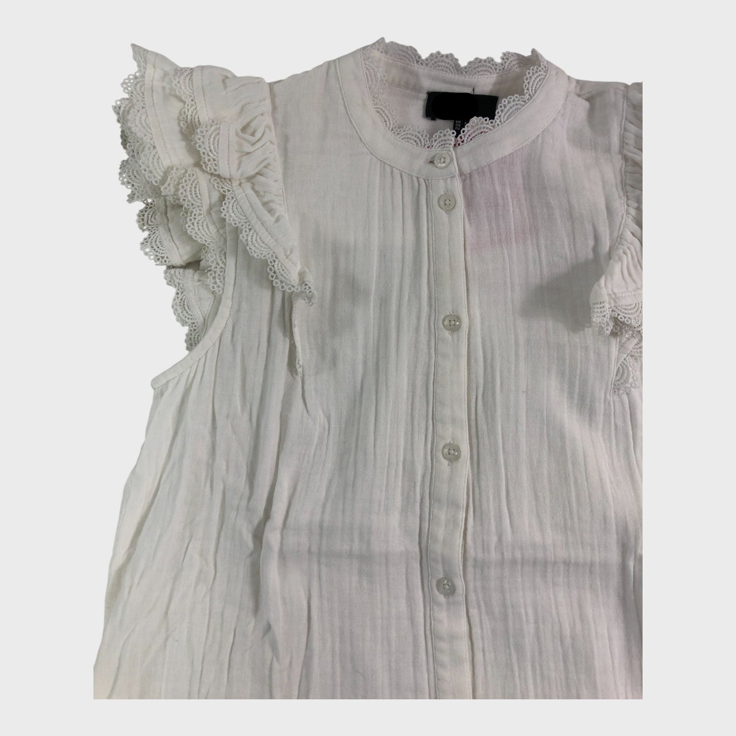 Branded White Cheesecloth Top - Size 6