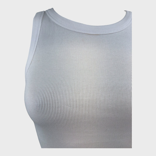 Branded White Vest - Size 8