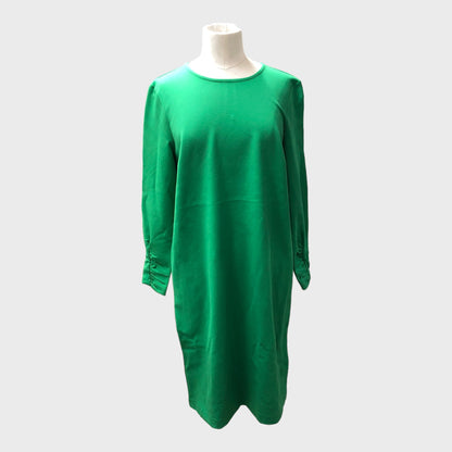 Branded Straight Line Green Dress