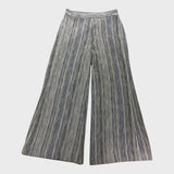 Branded Jacquard Wide Leg Trousers - Size 14