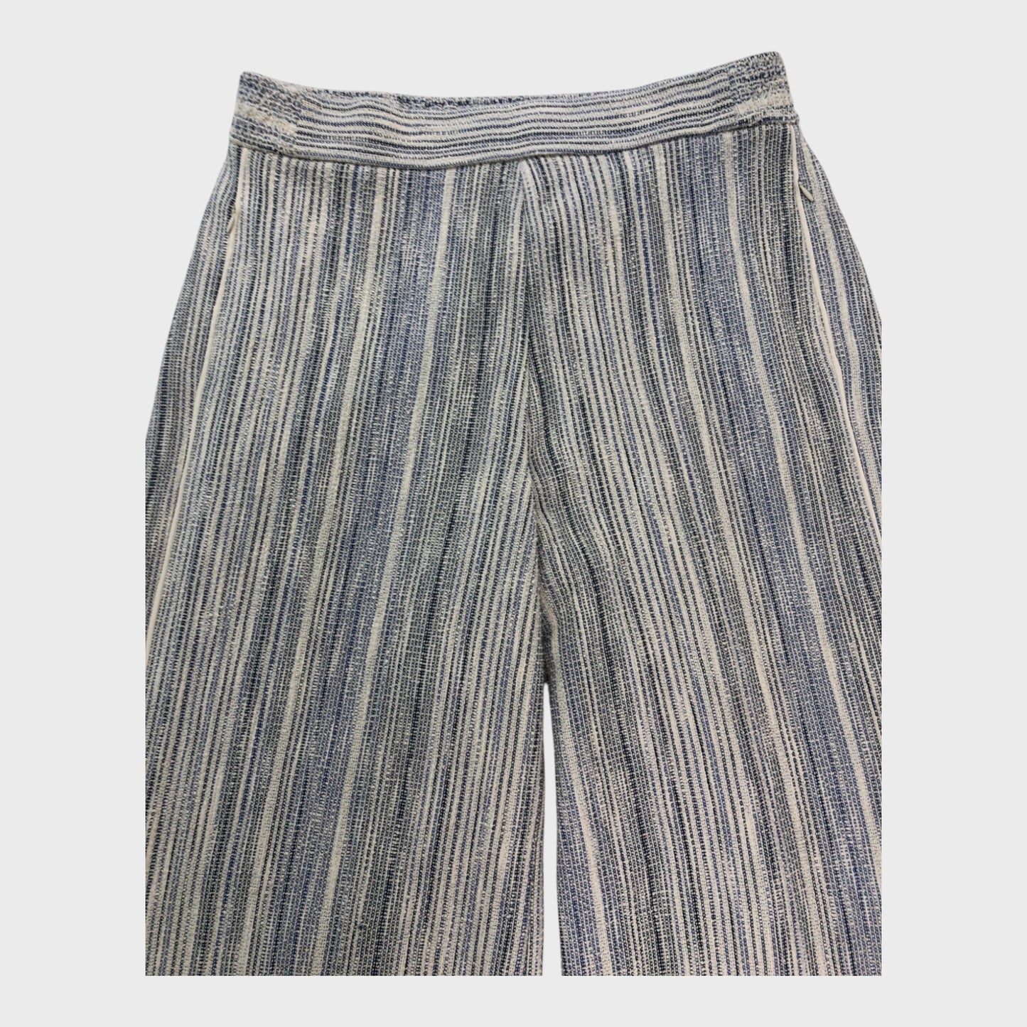 Branded Jacquard Wide Leg Trousers - Size 14