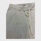 Branded White Cheesecloth Wrap Trousers - Size 16