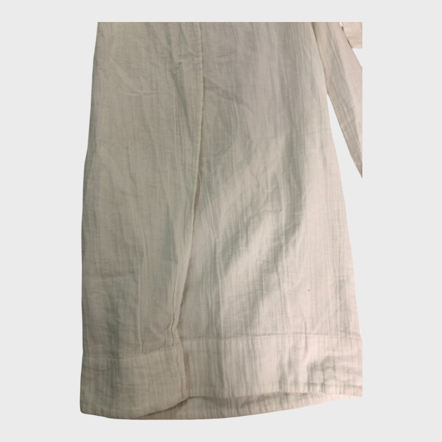 Branded White Cheesecloth Wrap Trousers - Size 16