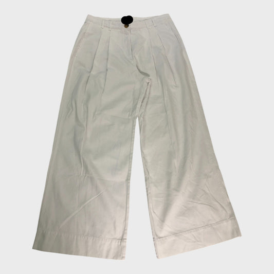 Branded White Pleated Trousers - Size 18