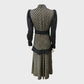 Branded Black Patterned Maxi Dress - Size 8