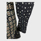 Branded Black Patterned Maxi Dress - Size 8