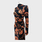 Branded Navy Floral Dress - Size 8