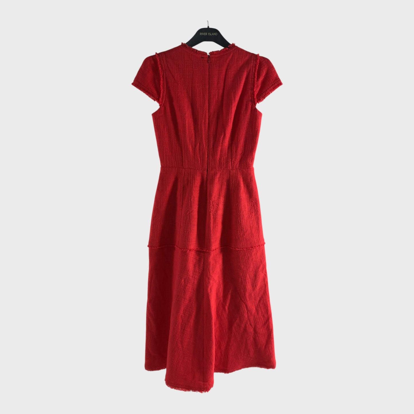 Branded Red Midi Dress - Size 6