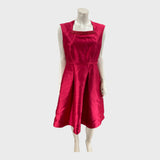 Branded Fuchsia Fit and Flare Dress