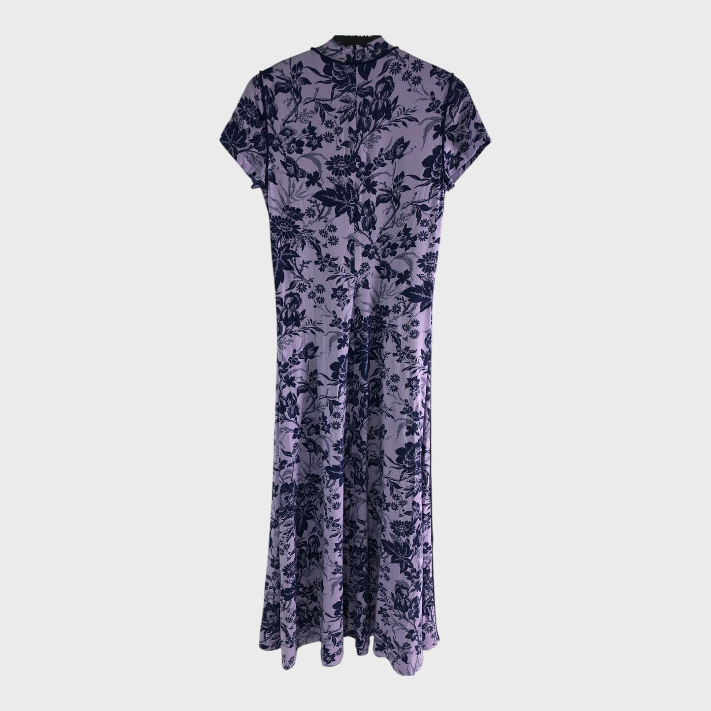 Branded Purple Floral Print Dress - Size 8