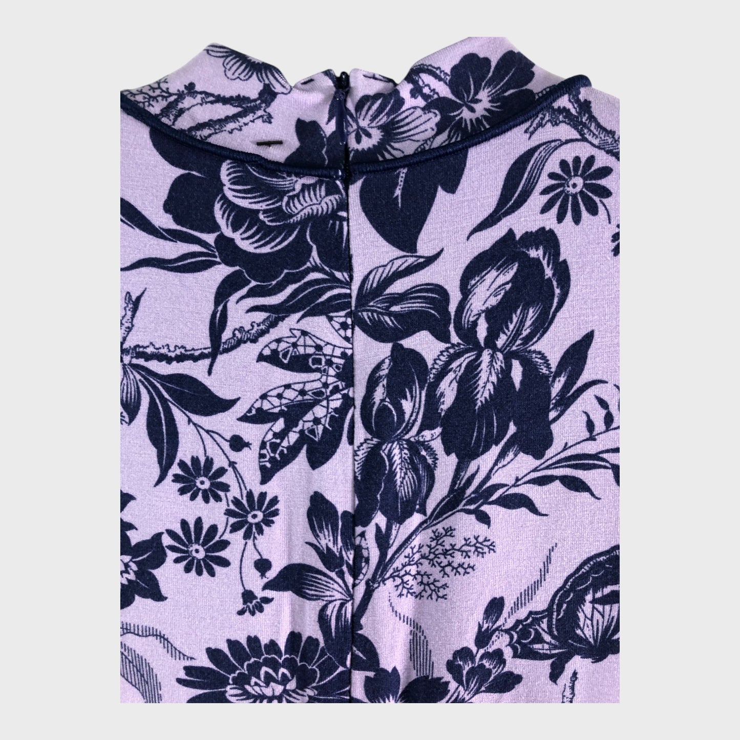 Branded Purple Floral Print Dress - Size 8