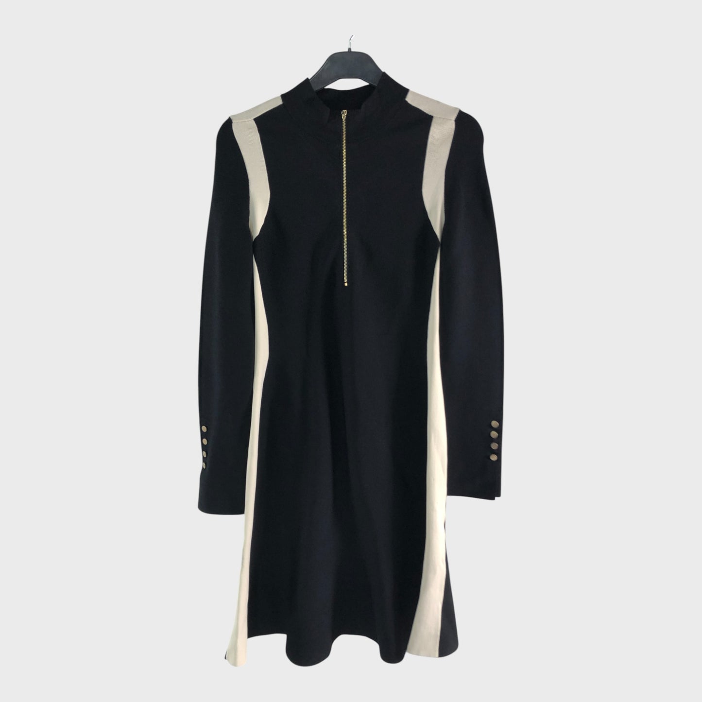 Branded Black Jersey Dress - Size 8