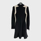 Branded Black Jersey Dress - Size 8