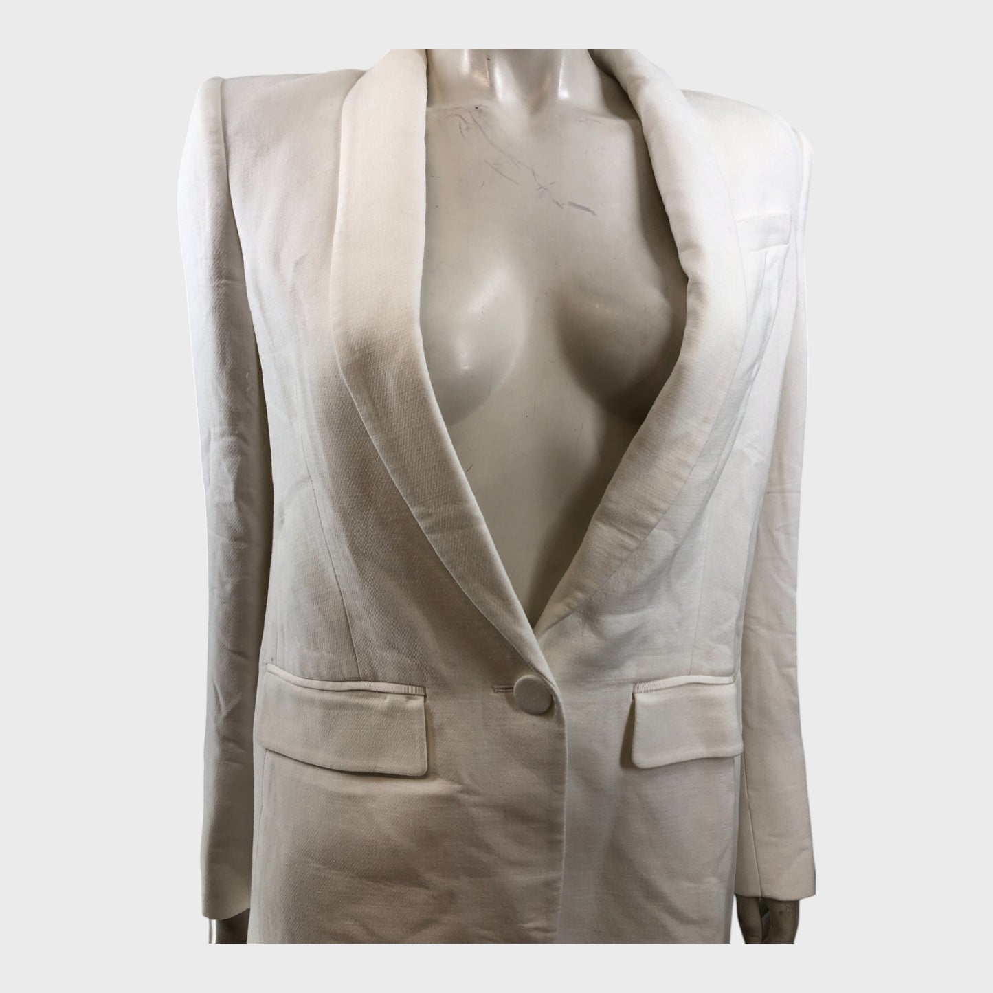 Branded White Blazer - Size 8