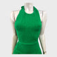 Branded Green Cheesecloth Shirred Jumpsuit