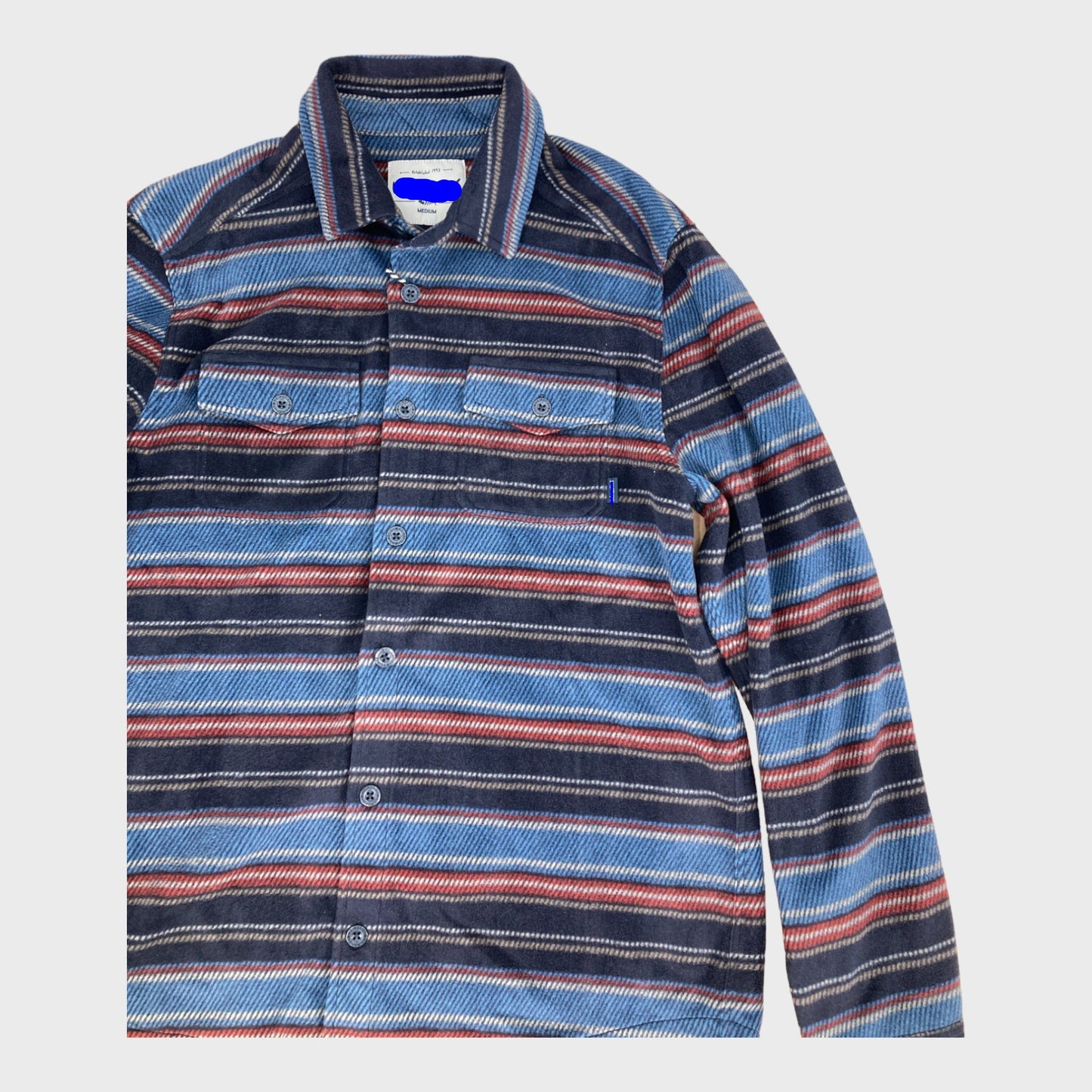 Branded Navy striped Fleece Shirt