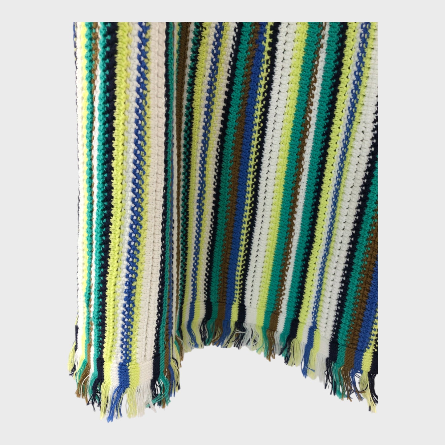 Branded Knitted Striped Skirt - Size 16