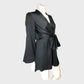 River Island Petite Black Tie Front Mini Dress