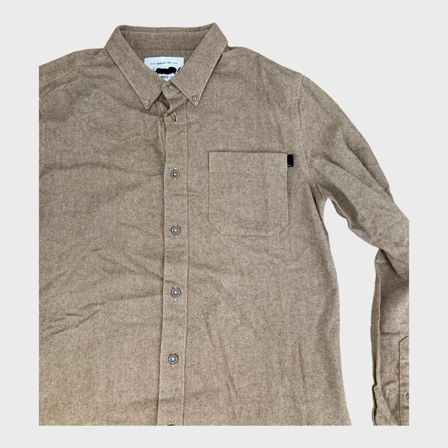 Branded Brown Cotton Shirt